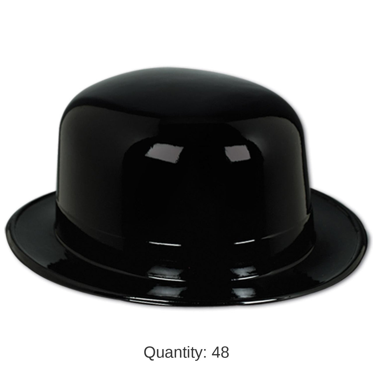 48 Pack Bulk Casino Night Black Plastic Derby