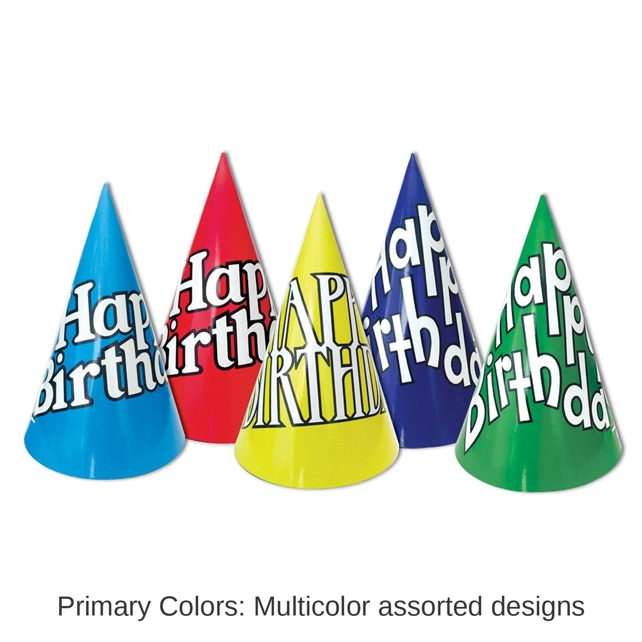 144 Pack Beistle Happy Birthday Party Cone Hat