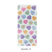12 Pack Bulk Valentine's Day Candy Heart Cello Bags