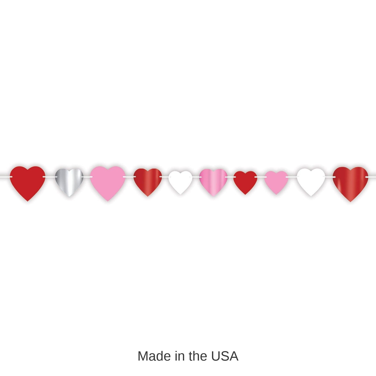 12 Pack Bulk Valentine's Day Heart Streamer