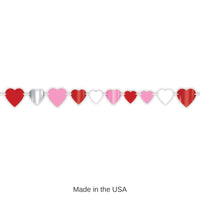 12 Pack Bulk Valentine's Day Heart Streamer
