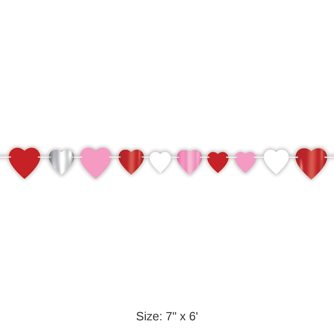 12 Pack Bulk Valentine's Day Heart Streamer