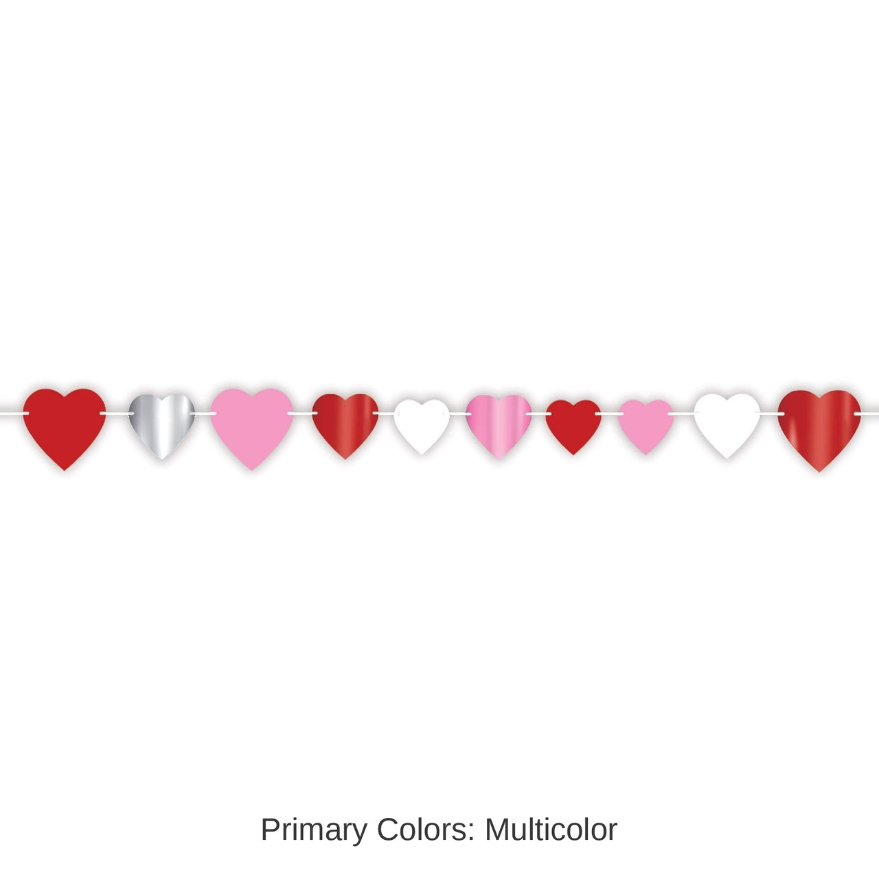 12 Pack Bulk Valentine's Day Heart Streamer