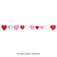 12 Pack Bulk Valentine's Day Heart Streamer