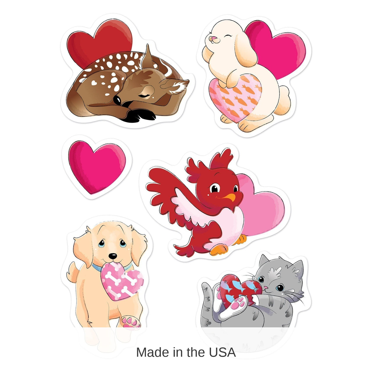 12 Packs Bulk Valentine's Day Stickers 4/Pack
