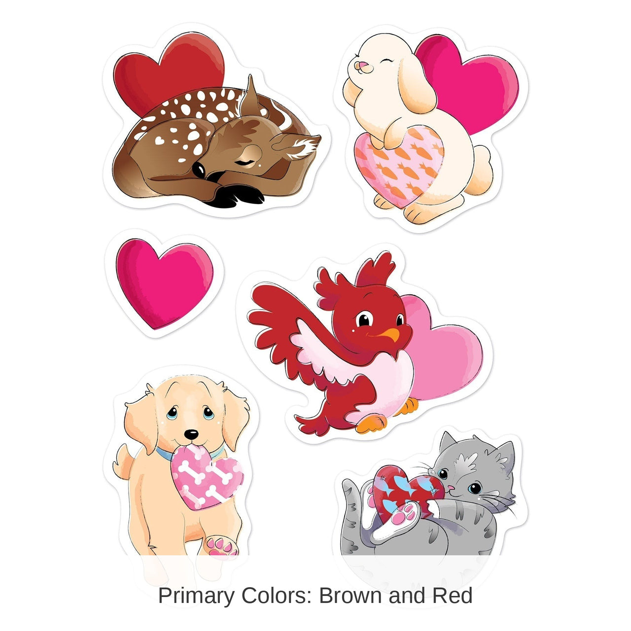 12 Packs Bulk Valentine's Day Stickers 4/Pack