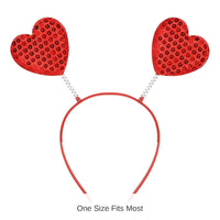 12 Pack Bulk Sequined Heart Boppers