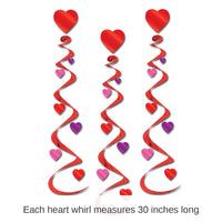 18 Piece Bulk Valentine's Day Heart Whirls
