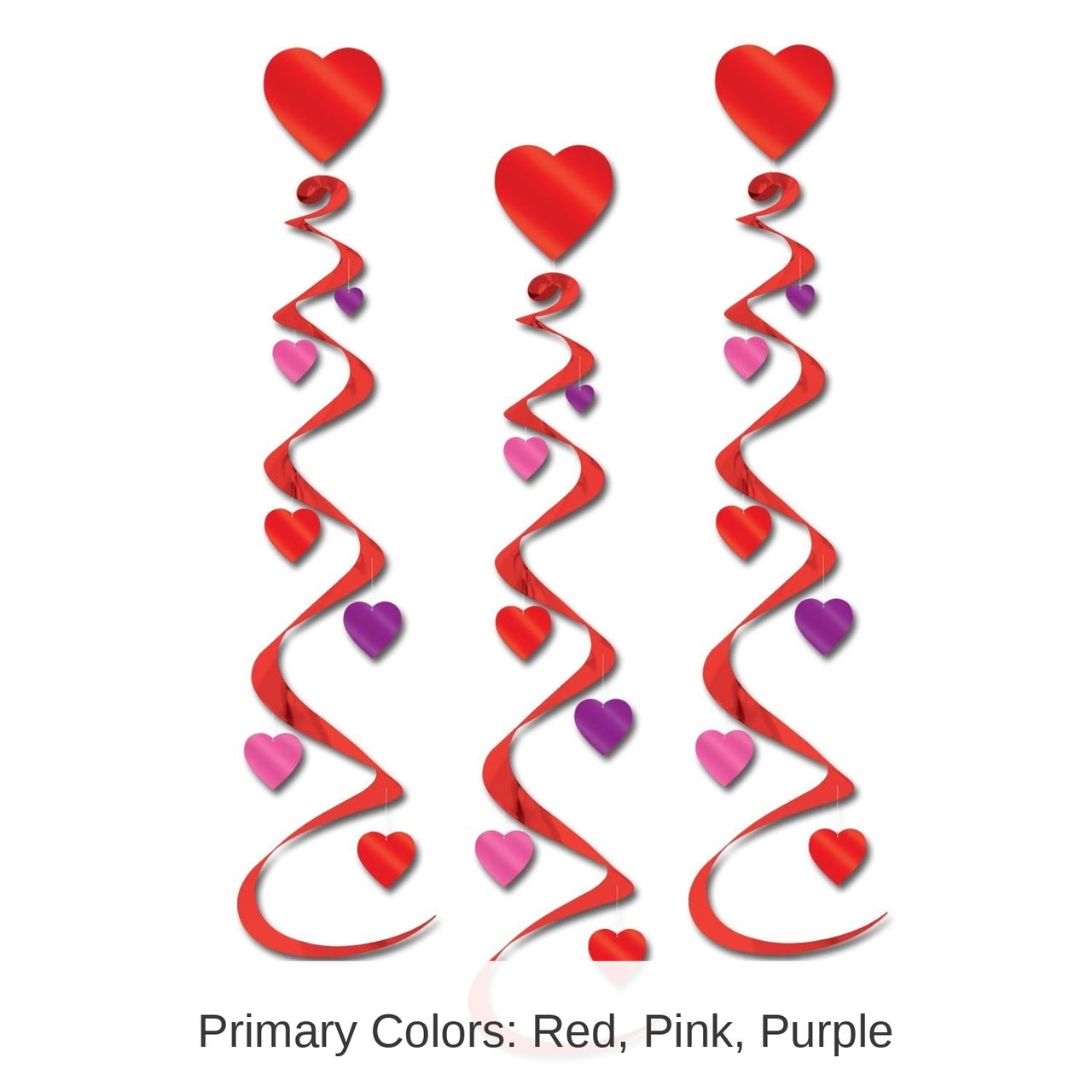 18 Piece Bulk Valentine's Day Heart Whirls