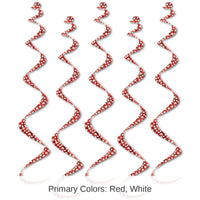 30 Piece Bulk Valentine's Day Printed Heart Twirly Whirlys
