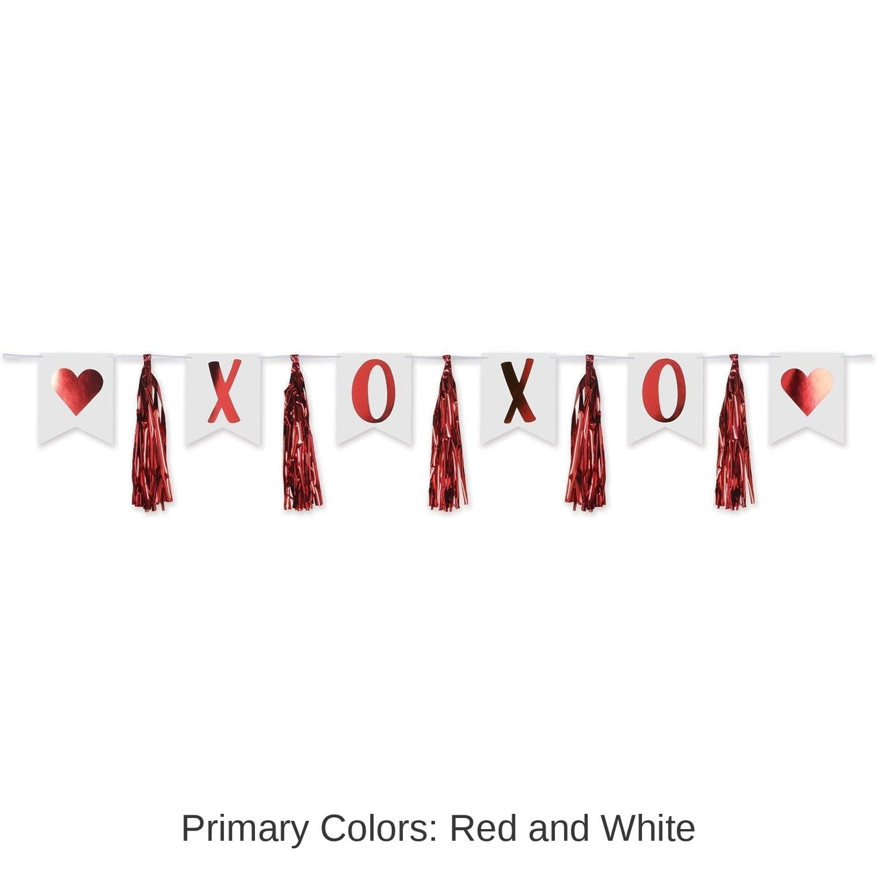 12 Pack Bulk Valentine's Day XOXO Tassel Streamer