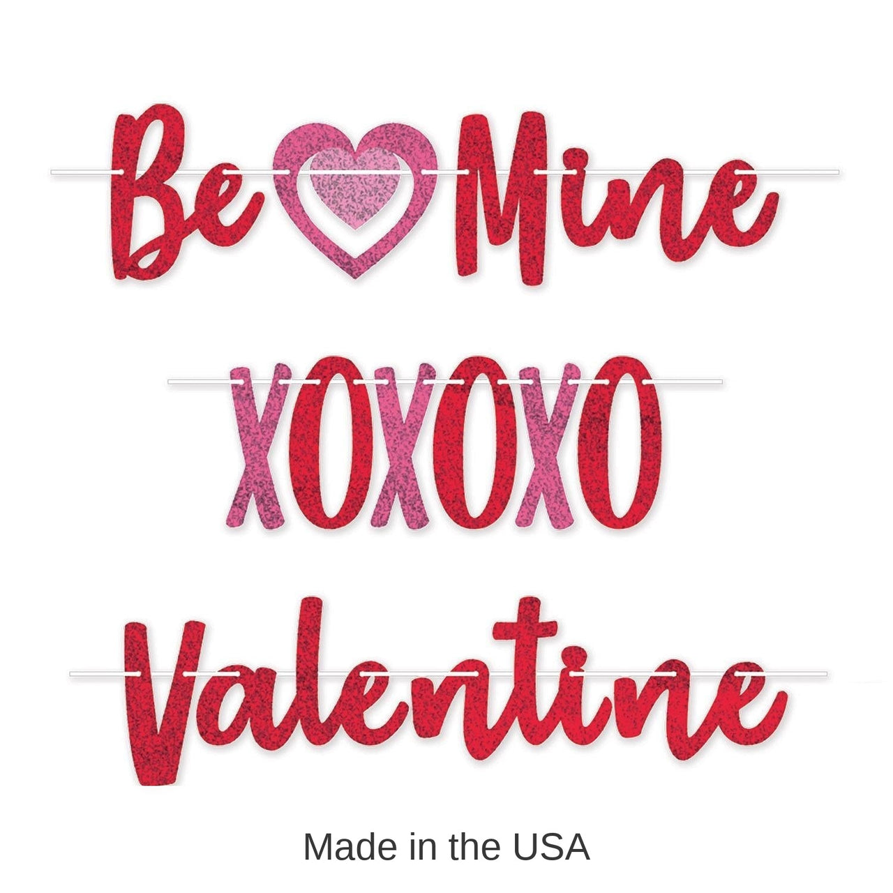 12 Pack Bulk Valentine Streamer Set