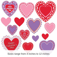 168 Piece Bulk Valentine's Day Cutouts