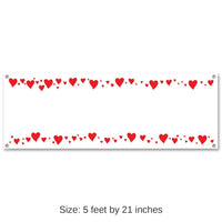 12 Pack Bulk Valentine's Day Hearts Sign Banner
