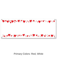 12 Pack Bulk Valentine's Day Hearts Sign Banner