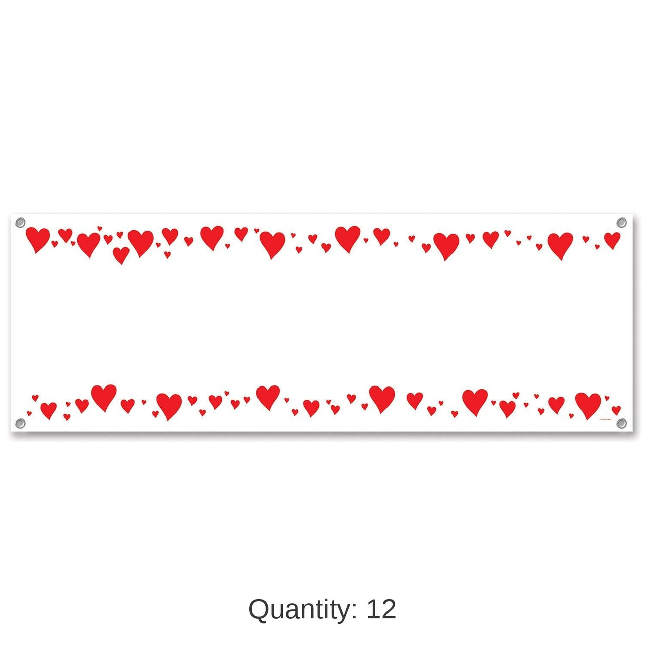 12 Pack Bulk Valentine's Day Hearts Sign Banner