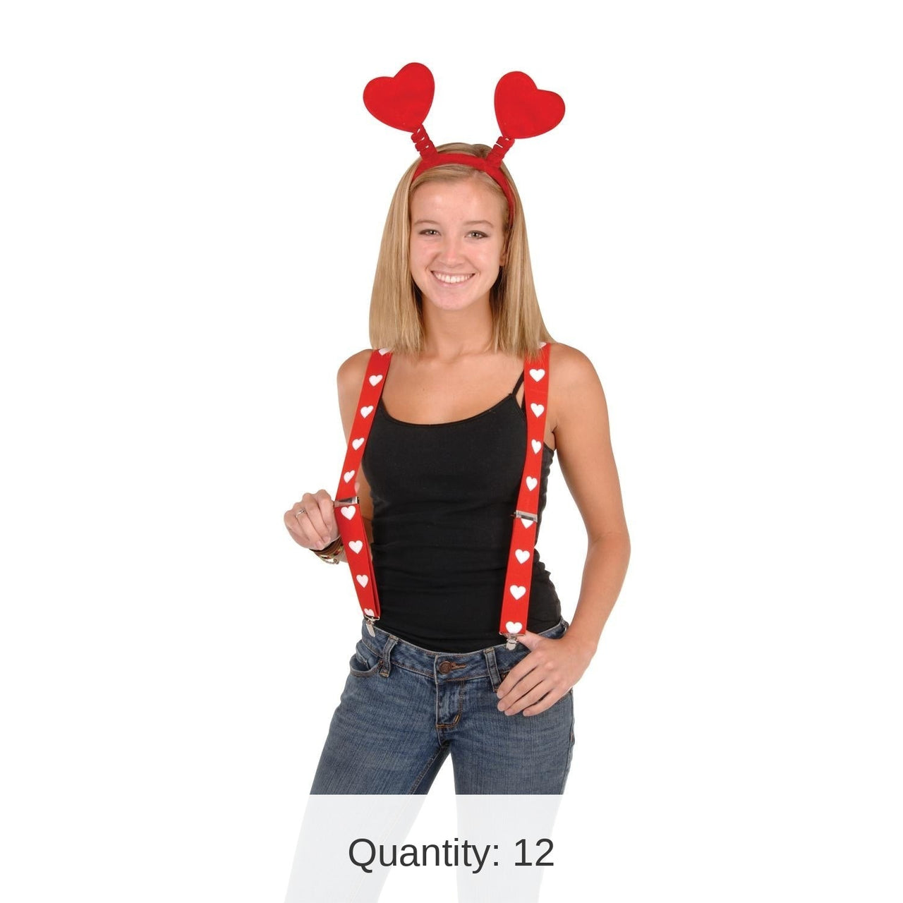 12 Pack Beistle Valentine's Day Heart Suspenders