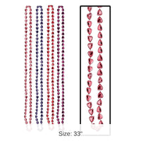 48 Pack Bulk Valentine's Day Candy Heart Bead Necklaces