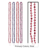 48 Pack Bulk Valentine's Day Candy Heart Bead Necklaces
