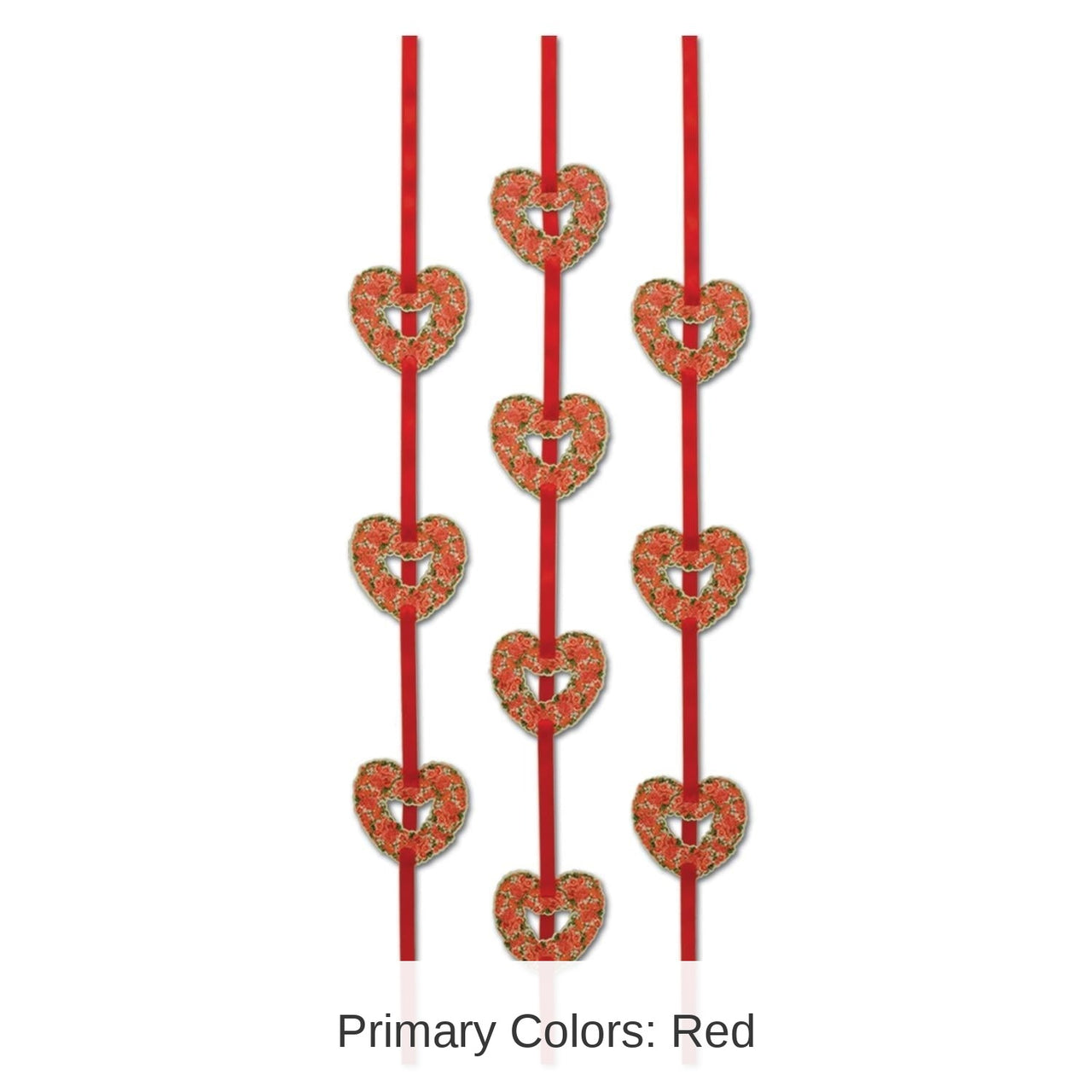 36 Piece Bulk Valentine's Day Heart Ribbon Stringers
