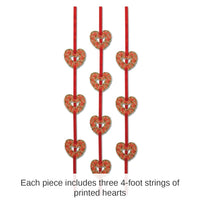 36 Piece Bulk Valentine's Day Heart Ribbon Stringers