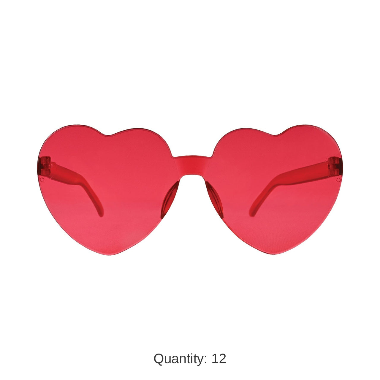 12 Pack Bulk Heart Glasses
