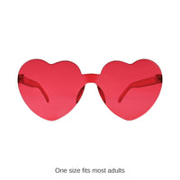 12 Pack Bulk Heart Glasses