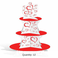 12 Pack Bulk Valentine Cupcake Stand