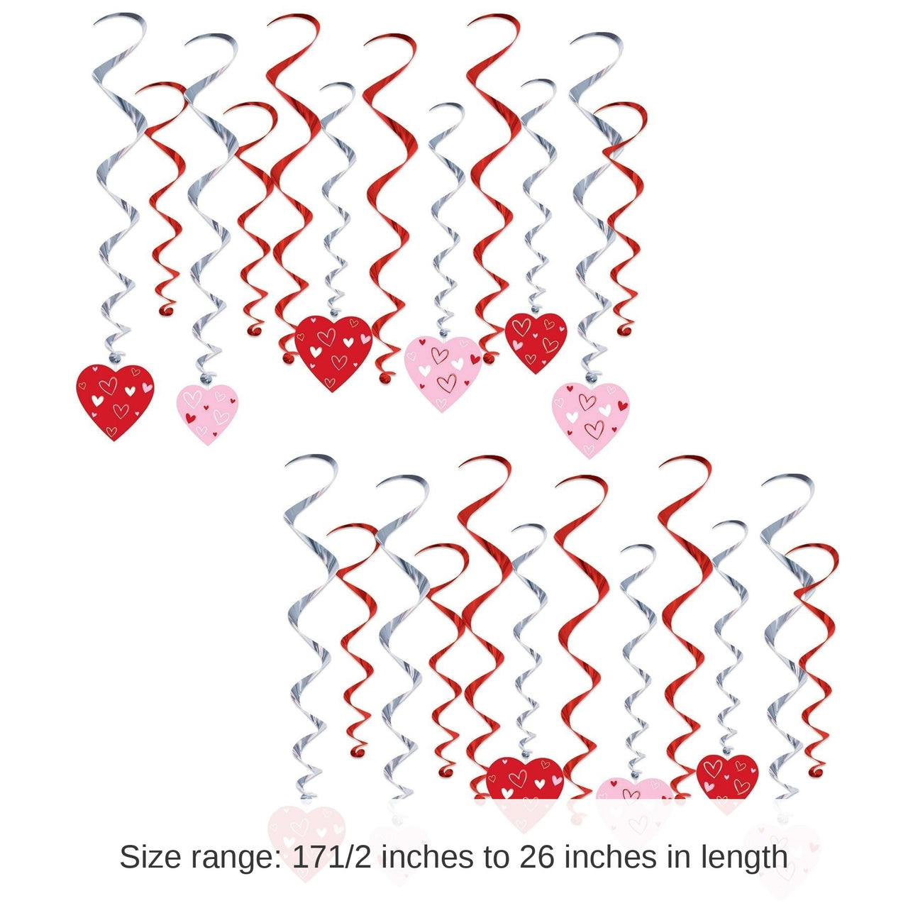 144 Piece Bulk Valentine's Day Heart Whirls