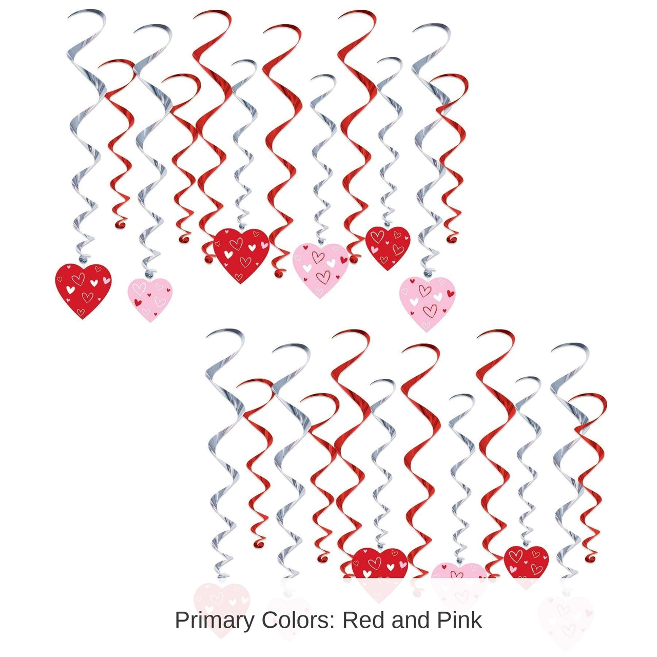 144 Piece Bulk Valentine's Day Heart Whirls