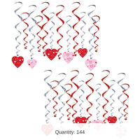 144 Piece Bulk Valentine's Day Heart Whirls