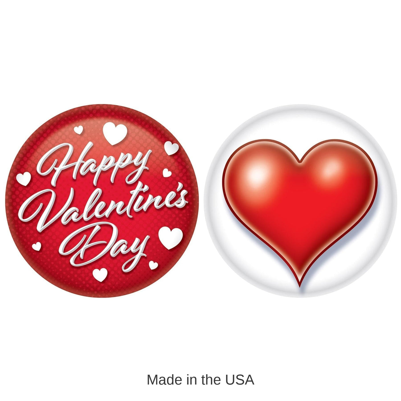24 Pack Bulk Valentine's Day Buttons