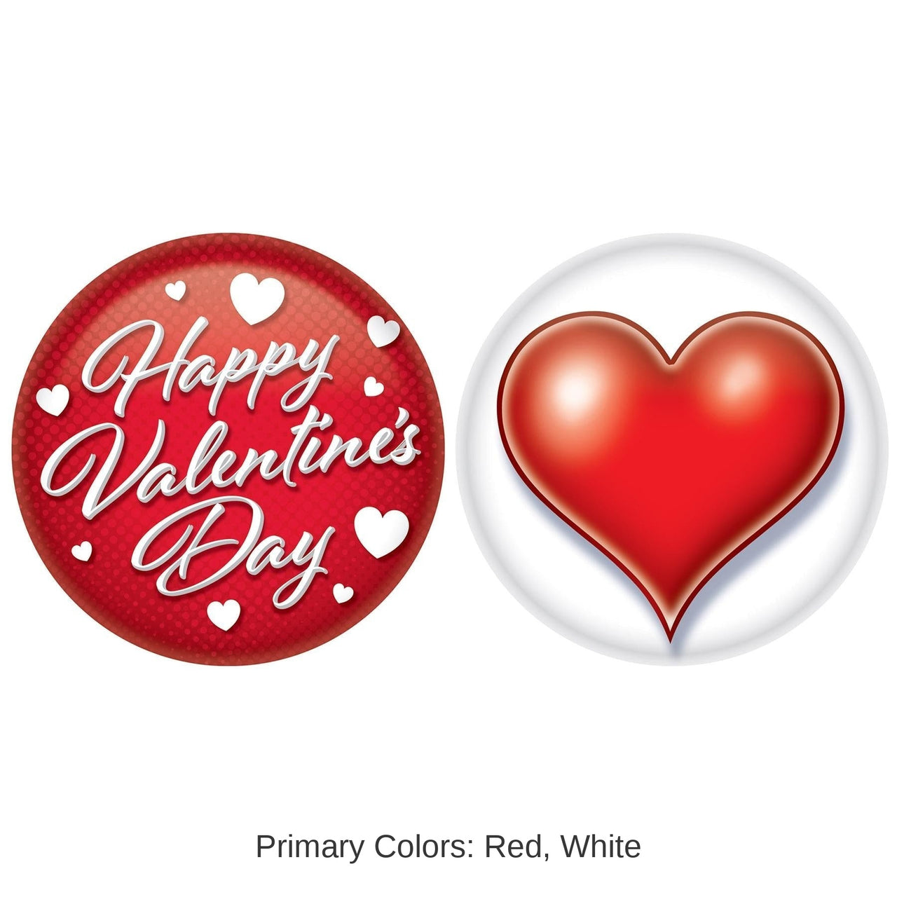 24 Pack Bulk Valentine's Day Buttons