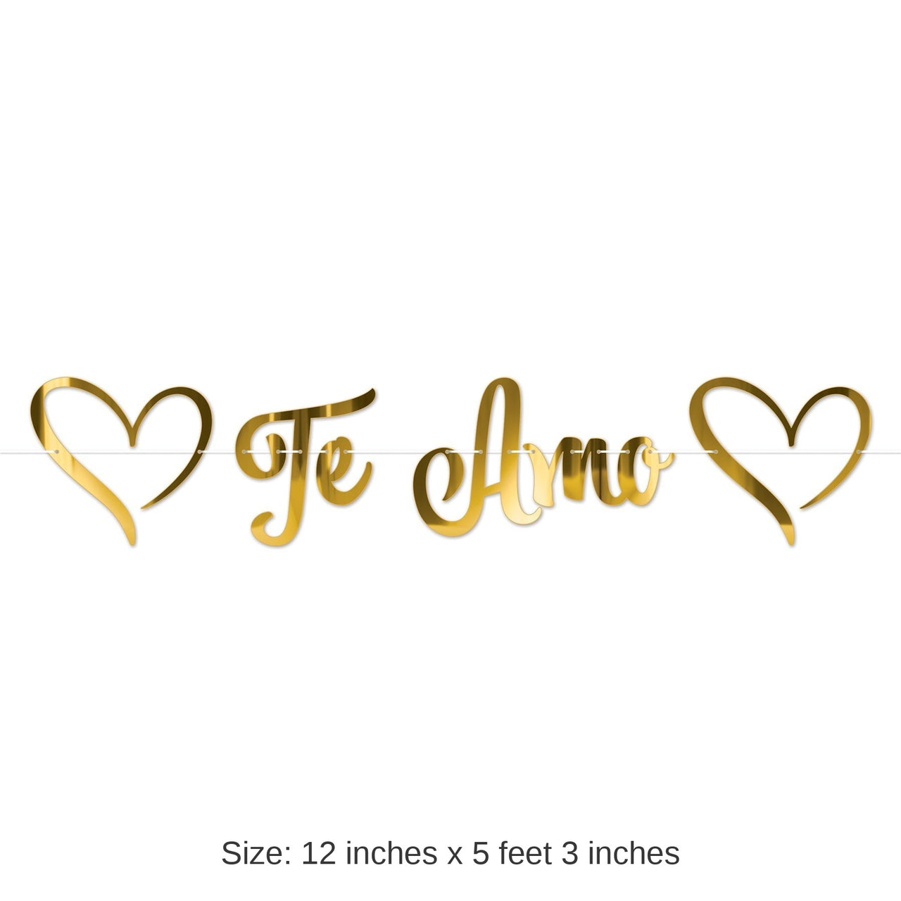 12 Pack Bulk Foil Te Amo Streamer