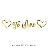 12 Pack Bulk Foil Te Amo Streamer