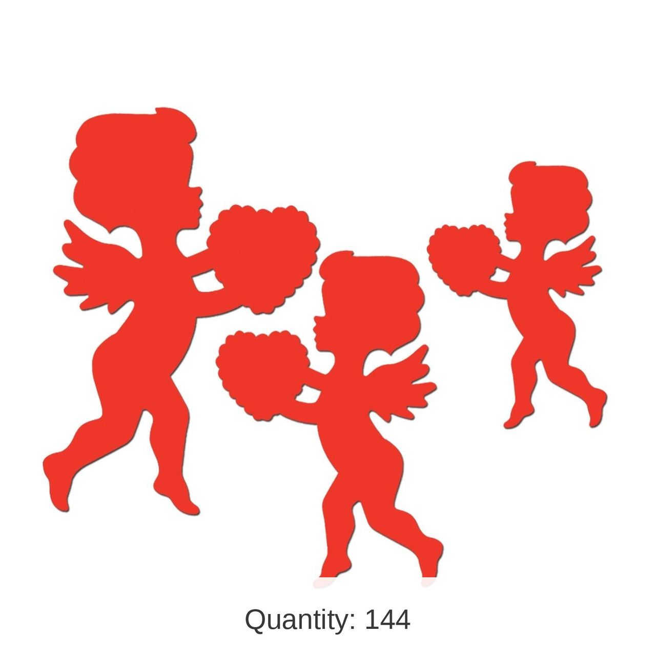 144 Pack Bulk Valentine's Day Packaged Printed Cupid Cutouts