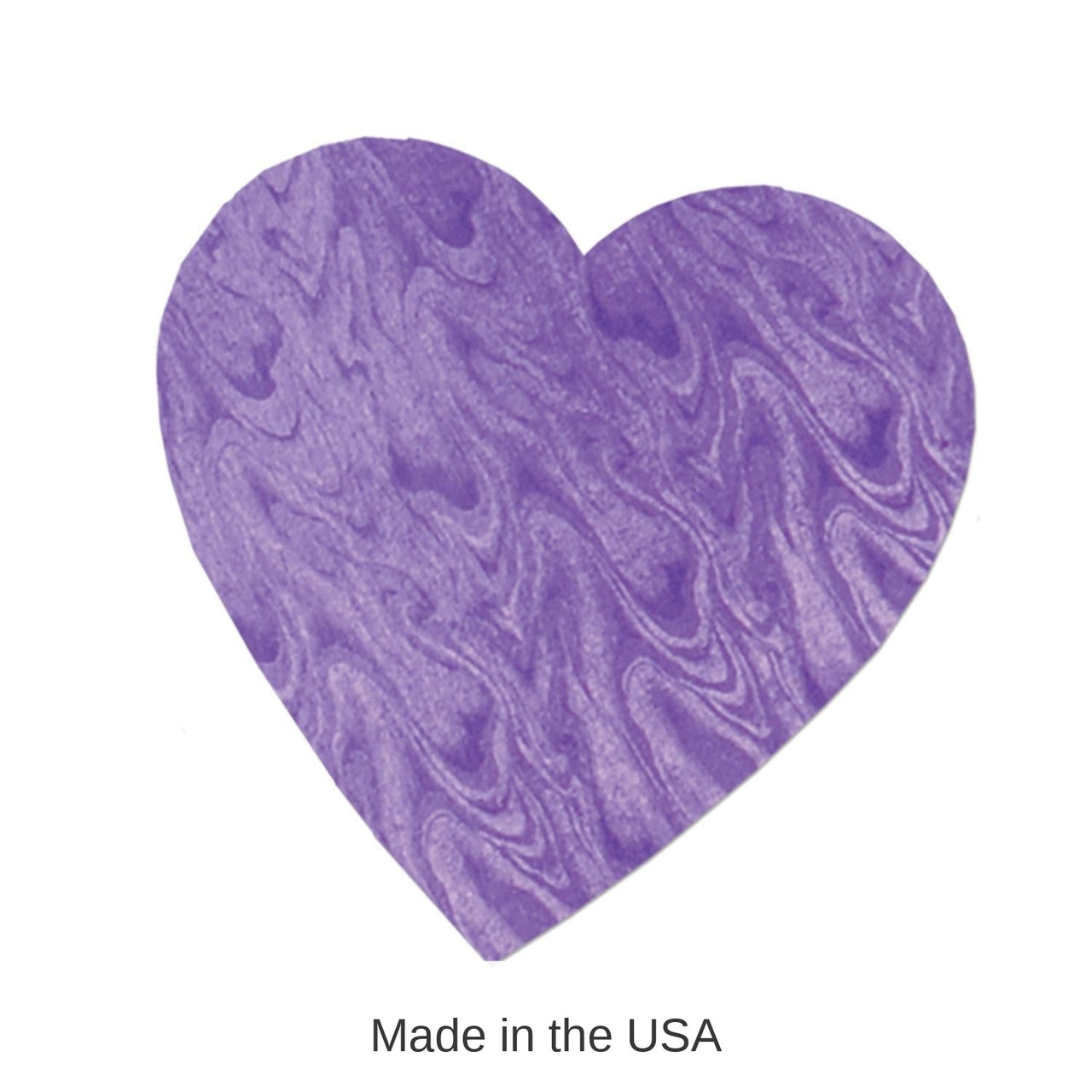 72 Pack Bulk 4 Inch- Valentine's Day Embossed Foil Heart Cutout - Purple
