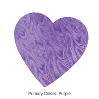 72 Pack Bulk 4 Inch- Valentine's Day Embossed Foil Heart Cutout - Purple
