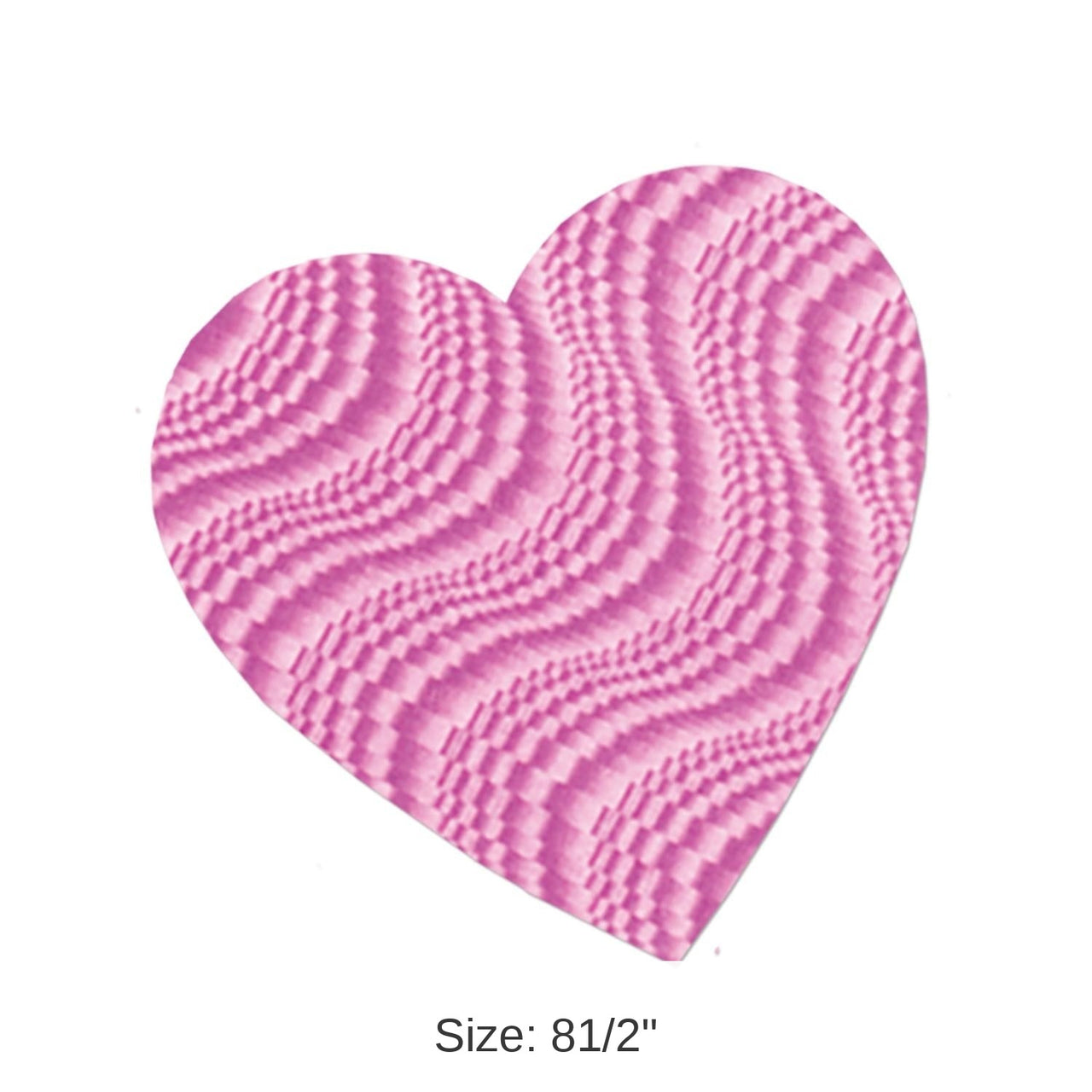 36 Pack Bulk 8.5 Inch- Valentine's Day Embossed Foil Heart Cutout- Pink
