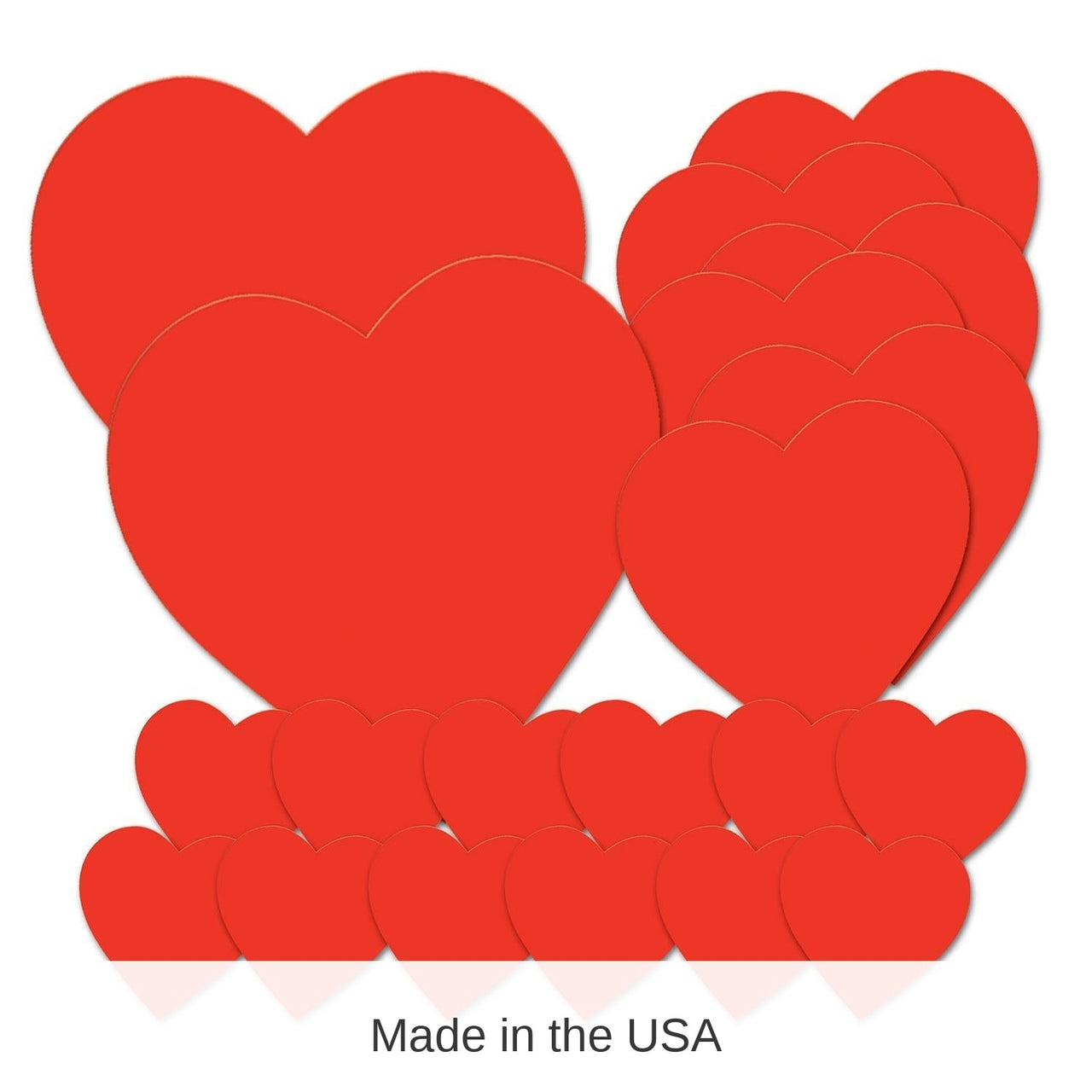 240 Pack Bulk Valentine's Day Packaged Printed Heart Cutouts