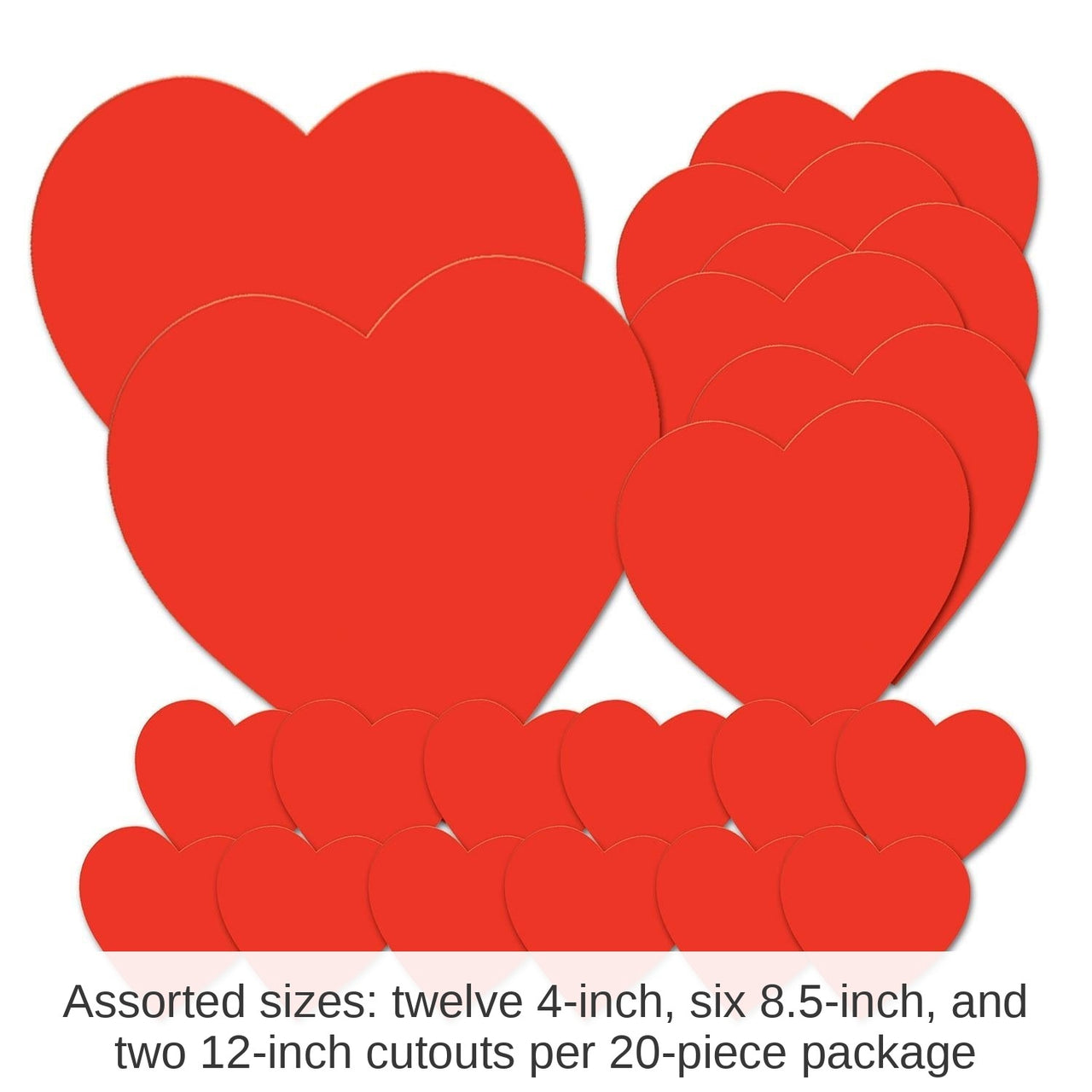240 Pack Bulk Valentine's Day Packaged Printed Heart Cutouts
