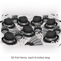 Silver Glow New Year's Eve Party Kit for 50 People