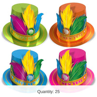 25 Pack Beistle New Year's Eve Rio Hi-Hats