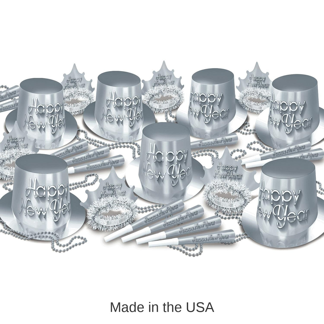 Silver New Year Party Kit for 50