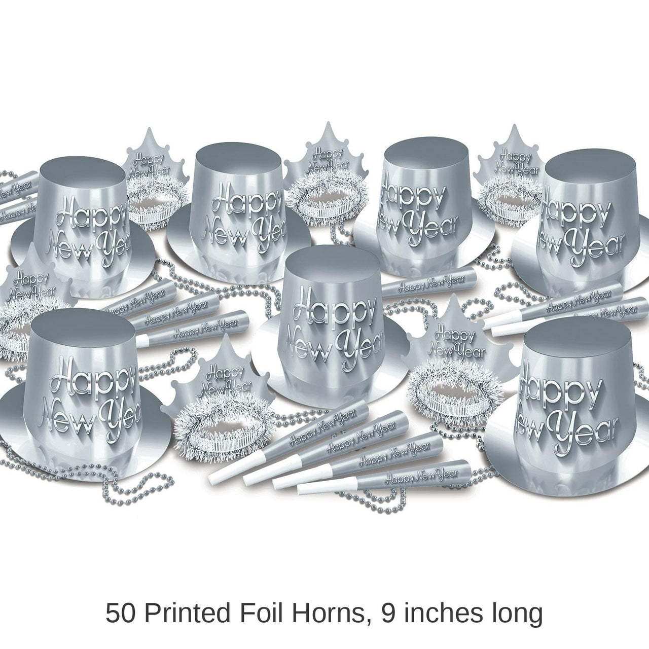 Silver New Year Party Kit for 50