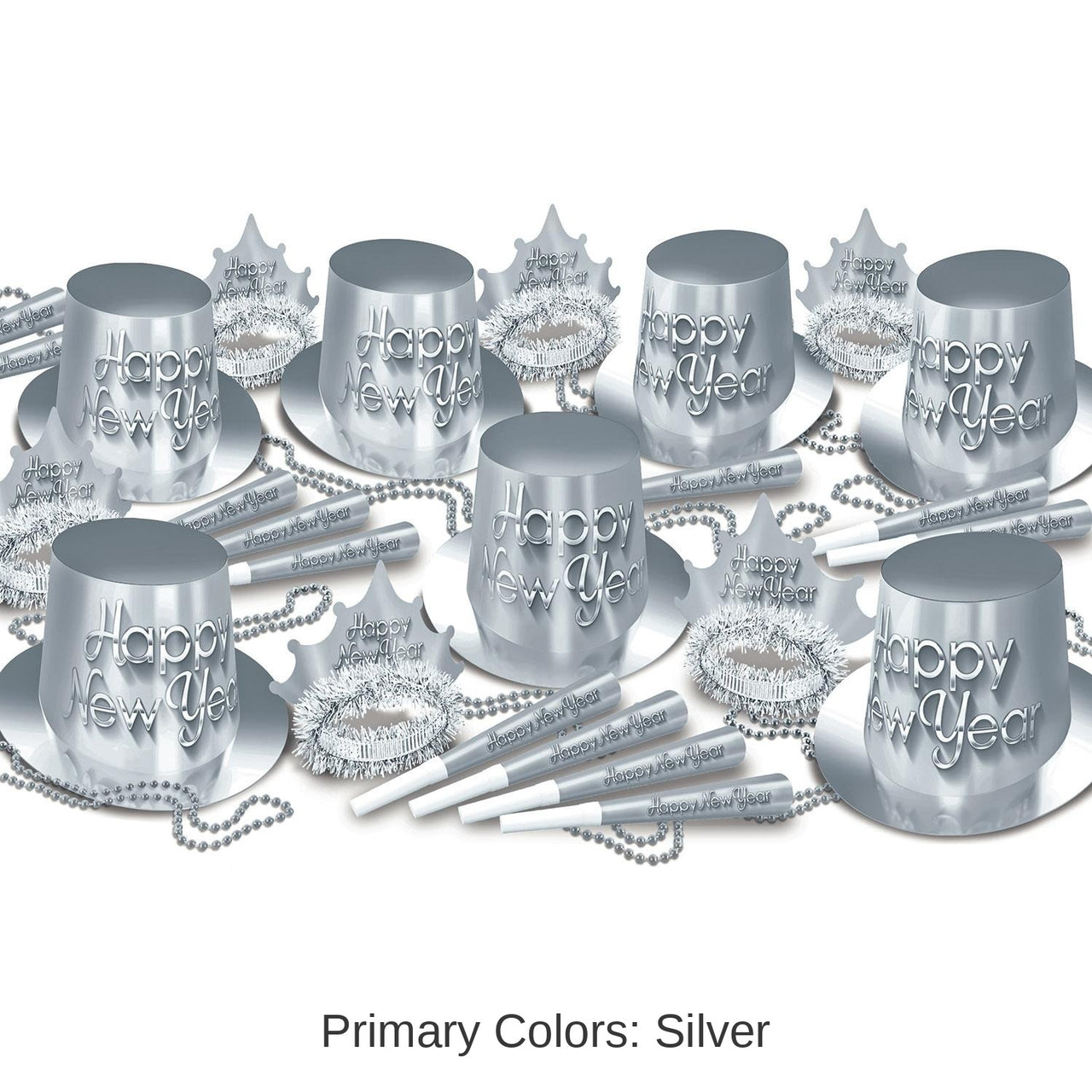 Silver New Year Party Kit for 50