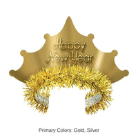 50 Pack Bulk Golden New Year Tiara