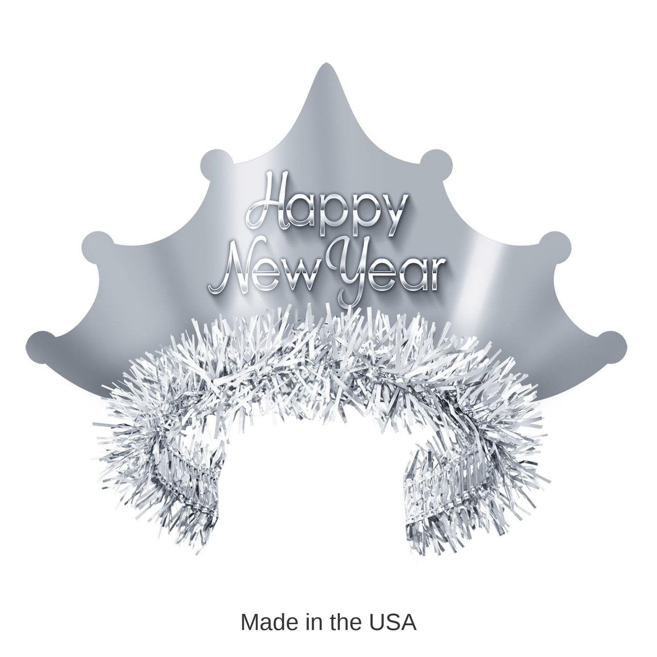 50 Pack Bulk Silver New Year Tiara