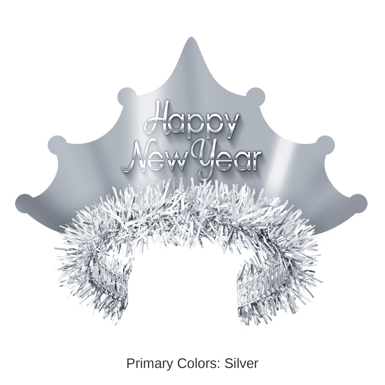 50 Pack Bulk Silver New Year Tiara