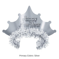 50 Pack Bulk Silver New Year Tiara